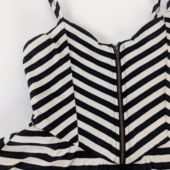 Sparkle & Fade striped peplum bodycon mini dress - Picture 3 of 8